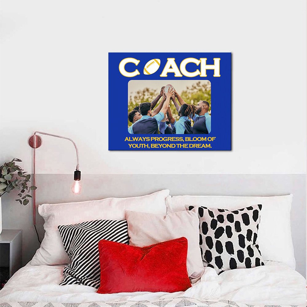 Personalizado Multicolor Deportes de pelota Foto Pintura en Lienzo con Textos Decoración de Pared Cumpleaños Apreciación Regalo para Entrenador Mentor 3