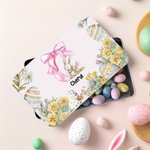 Scatola di latta per biscotti personalizzata con iniziale e nome, regalo di compleanno di Pasqua per bambini, famiglia e amici.