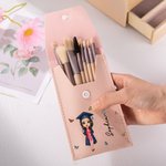 Sac à pinceaux de maquillage personnalisé avec 8 pinceaux de maquillage et un nom Cadeau d'anniversaire pour les femmes