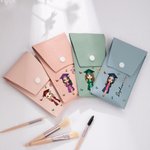 Sac à pinceaux de maquillage personnalisé avec 8 pinceaux de maquillage et un nom Cadeau d'anniversaire pour les femmes