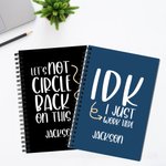 Taccuino a spirale personalizzato con nome I Just Work Here A5 e 120 pagine foderate Regalo di apprezzamento per la famiglia e gli amici