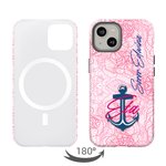 Personalised Pink Rose Sorority Phone Case with Name and Text for iPhone Samsung Graduation Keepsake Birthday Gift for Sisters Friends