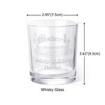 Vasos de Whisky Personalizados con Nombre Grabado y Posavasos de Pizarra Regalo de Cumpleaños con Sentido para los Amantes del Fútbol