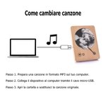Giradischi in legno con foto personalizzata con riproduzione della tua canzone preferita regalo per anniversari e San Valentino per coppie