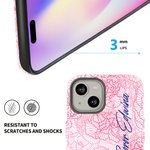 Personalised Pink Rose Sorority Phone Case with Name and Text for iPhone Samsung Graduation Keepsake Birthday Gift for Sisters Friends