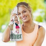 Personalizado El Golf Cartoon Character Waffle Toalla con Título y Gancho Portátil Cumpleaños Curso Accesorios Regalo para los amantes del golf