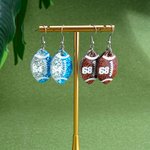 Orecchini da calcio personalizzati con numeri scintillanti Regalo di compleanno per gli amanti del calcio mamma