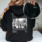 Personlig svartvit 1-10 fotokollage T-shirt Sweatshirt Hoodie med initialer Alla hjärtans dag Jubileumspresent för par