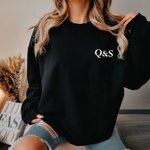 Personlig svartvit 1-10 fotokollage T-shirt Sweatshirt Hoodie med initialer Alla hjärtans dag Jubileumspresent för par