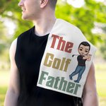 Personalizado El Golf Cartoon Character Waffle Toalla con Título y Gancho Portátil Cumpleaños Curso Accesorios Regalo para los amantes del golf