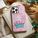 Personalised Pink Rose Sorority Phone Case with Name and Text for iPhone Samsung Graduation Keepsake Birthday Gift for Sisters Friends