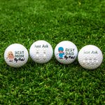 Balles de golf personnalisées en caoutchouc souple avec 1 à 8 noms d'enfants Cadeau d'anniversaire Support de cours pour joueur de golf