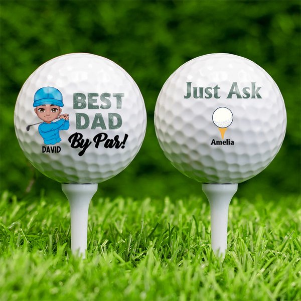 Personalizzato Cartoon Character Best Mom Dad Soft Rubber Golf Balls con 1-8 Kid's Names Birthday Course Support Gift per il giocatore di golf