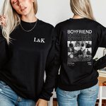 Personlig svartvit 1-10 fotokollage T-shirt Sweatshirt Hoodie med initialer Alla hjärtans dag Jubileumspresent för par