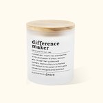 Personalised Difference Maker LED Candle Lamp Jar with Name and Wooden Lid Home Decor Appreciation Gift for Leader Coworker Teacher