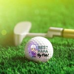 Balles de golf personnalisées en caoutchouc souple avec 1 à 8 noms d'enfants Cadeau d'anniversaire Support de cours pour joueur de golf