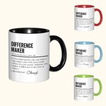Personalised Difference Maker 11oz Ceramic Mug with Name Appreciation Birthday Gift for Leader Coworker Teacher