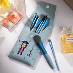 Sac à pinceaux de maquillage personnalisé avec 8 pinceaux de maquillage et un nom Cadeau d'anniversaire pour les femmes