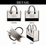 Personalized Colored Difference Maker Definition Large Canvas Tote Bag with Name Birthday Appreciation Gift for Leaders Coworkers Women 8
