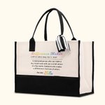Personalized Colored Difference Maker Definition Large Canvas Tote Bag with Name Birthday Appreciation Gift for Leaders Coworkers Women 1