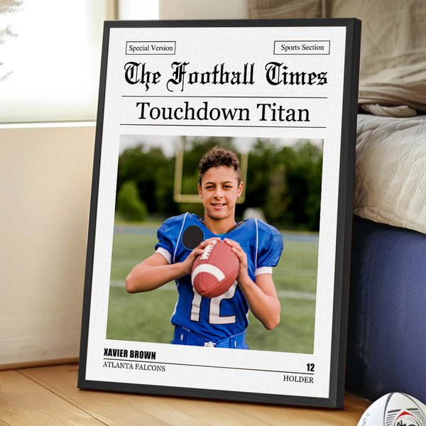 Spersonalizowany plakat z tekstem z okazji urodzin dla piłkarzy Football Time 1-4 zdjęcia