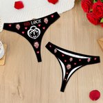 Personalised Multicolour His Lock Her Key Couple Thong Boxer Underwear with Face Photo Funny Brief Set Valentine's Day Birthday Gift for Him Her