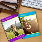Diario fotográfico personalizado con rayas Diseño A5 Cuaderno de espiral rayado Diario de viaje Vuelta al cole Regalo para la familia Amigos