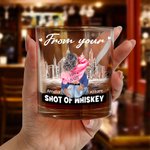 Vaso de whisky de 10oz personalizado con los nombres de los personajes de dibujos animados Abrazos Aniversario San Valentín Regalo para Pareja