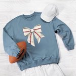 Personalizado Béisbol Baloncesto Fútbol Lazo Crewneck Camiseta Sudadera con Nombre y Número Cumpleaños Animar Accesorios Regalo para Mamá Amante del Deporte