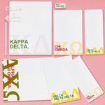 Bloc-notes personnalisé avec lettres grecques de sororité Graduation School Office Stationary Supplies Gift for Friend Girls | Callie × Affinity Licensing