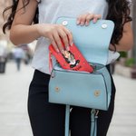 Cartera personalizada con personaje de dibujos animados ramo de flores de nacimiento ranuras para tarjetas regalo cumpleaños y Día de la Madre