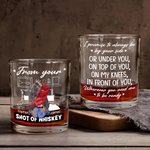 Vaso de whisky de 10oz personalizado con los nombres de los personajes de dibujos animados Abrazos Aniversario San Valentín Regalo para Pareja