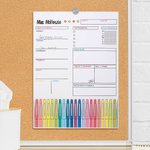 Personalisierte bunte Woche auf einen Blick Maker Notizblock mit Namen zurück zu Schule Wertschätzung für Lehrer