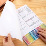 Personalisierte bunte Woche auf einen Blick Maker Notizblock mit Namen zurück zu Schule Wertschätzung für Lehrer