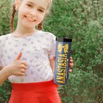 Personalizado Glitter Bow Cheerleader 20 oz Deportes Botella de agua con texto portátil Cheerleading Regalo para Cheerleader