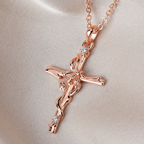 Personalized Cross Bee Adjustable Necklace with Birthstone Dainty Religious Jewelry Anniversary Birthday Baptism Gift for Women