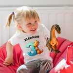Personalized Construction Vehicles Fantasy Unicorn Number Pattern 100% Cotton Baby Bodysuit T-Shirt with Name Baby Shower Gift for Baby Boy Girl