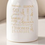 Gepersonaliseerde Word Cloud Naam Jaar Initiaal Keramische Bloemenvaas Binnen Buiten Decor Verjaardag Valentijnsdag Verjaardagscadeau voor Paar