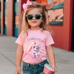 Personalized Construction Vehicles Fantasy Unicorn Number Pattern 100% Cotton Baby Bodysuit T-Shirt with Name Baby Shower Gift for Baby Boy Girl