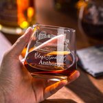 Vasos de Whisky Personalizados con Nombre Grabado y Posavasos de Pizarra Regalo de Cumpleaños con Sentido para los Amantes del Fútbol