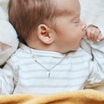 Personalized Tiny Cross Pendant with Engraved Sideway Name Bar Religious Jewelry Easter Baptism 1st Birthday Gift for Baby Kid Newborn Godchildren