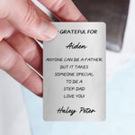 Personalized So Grateful For Wallet Card with Name and Text Birthday Appreciation Gift for Family Friend Teacher
