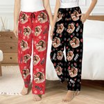 Personalizzato Multicolore Cuore Foto Ritratto Nome Pantaloni pigiama lunghi con coulisse Amicizia Anniversario Regalo per gli amici