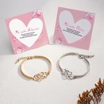 Personalisiertes Unendlichkeit Herz Armband mit Namen Gravur und Karte Valentinstag Jahrestag Muttertag Geschenk für Damen