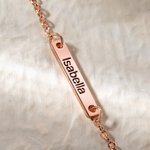 Personalized Tiny Cross Pendant with Engraved Sideway Name Bar Religious Jewelry Easter Baptism 1st Birthday Gift for Baby Kid Newborn Godchildren