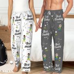 Personalizado Golf Cartoon Cara Foto Pijama Pantalones con cordón en la cintura Vlaentine's Day Cumpleaños Fiesta Regalo para Golf Lover