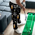 Personalizado Golf Cartoon Cara Foto Pijama Pantalones con cordón en la cintura Vlaentine's Day Cumpleaños Fiesta Regalo para Golf Lover