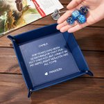 Personalised Romantic Message Foldable Leather Catchall Snap Tray with Name Desktop Storage Organizer Valentine's Day Gift for Couple