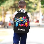 Sac à dos Pixel personnalisé avec nom Cadeau d'anniversaire pour les enfants, les étudiants et les passionnés de jeux.