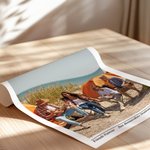 Personalized Adventure Time 1-4 Photos Post Painting with Text Anniversary Birthday Gift for Adventure Lovers Outdoor Sports Enthusiasts